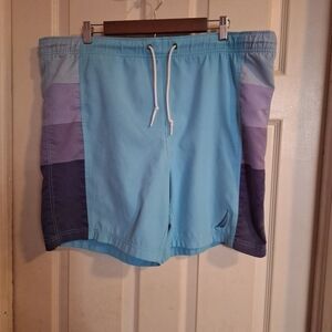 Nautical swim trunks size large